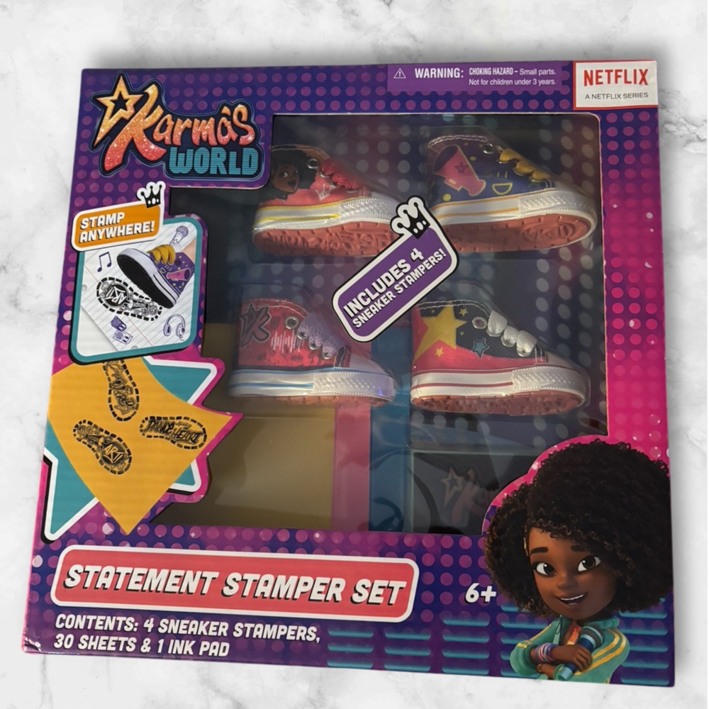 Karma's World Statement Stamper Set/Includes Stamp Pad.